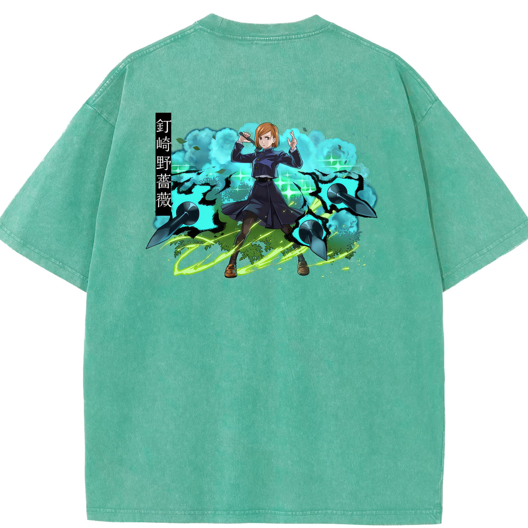 （画像用） 呪術廻戦 Jujutsu Kaisen 綿100% ヴィンテージ風 半袖Tシャツ（背面プリント）